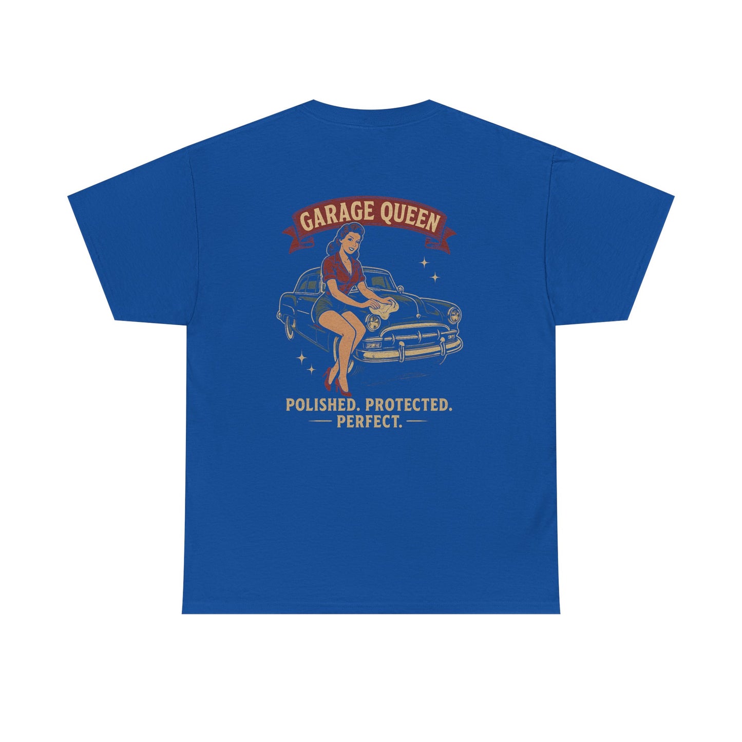 Garage Queen Vintage Pinup Car Detailing Tee
