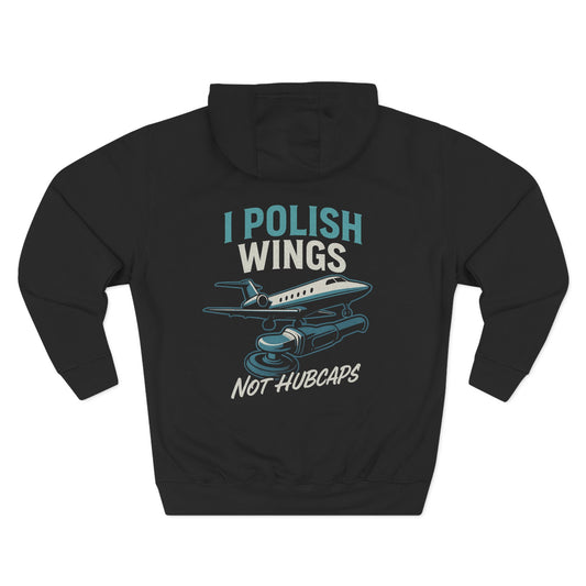 I Polish Wings Not Hubcaps T-Shirt | Funny Aircraft Maintenance Shirt for Plane Mechanics & Aviation Lovers