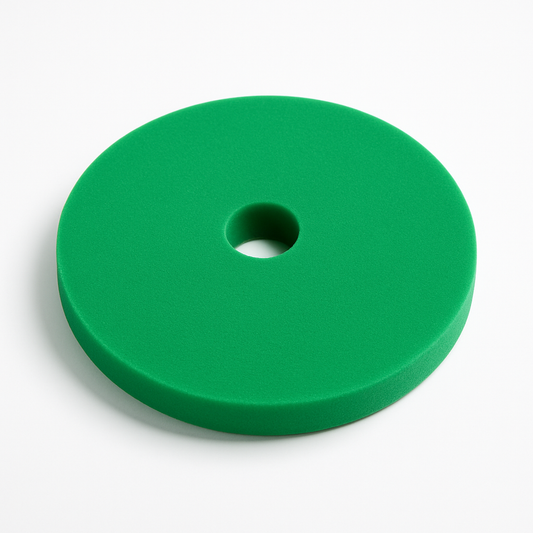 6.5" Green Foam Polishing Pad – Velcro Back | Pad King Paint Correction Pad