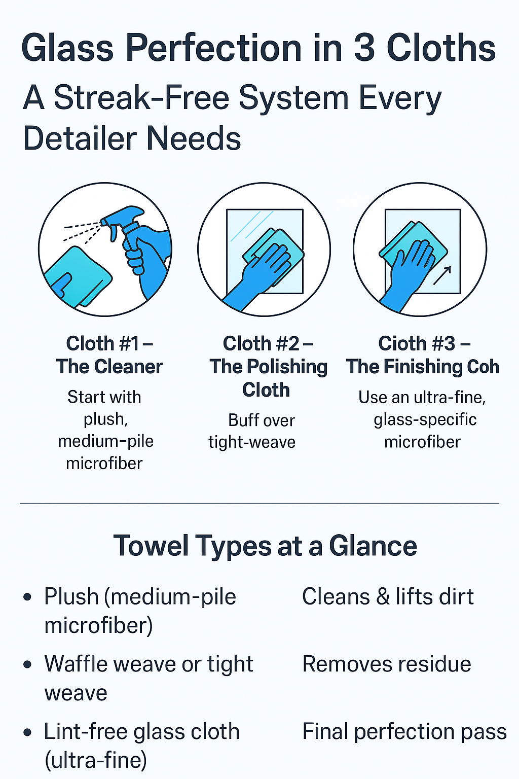 Glass Perfection in 3 Cloths: The Ultimate Streak-Free Detailing Method