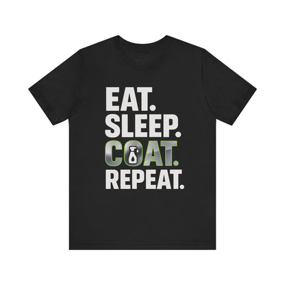 EAT SLEEP COAT REPEAT T-Shirt – Ceramic Coating Detailing Lifestyle Tee for Car Enthusiasts