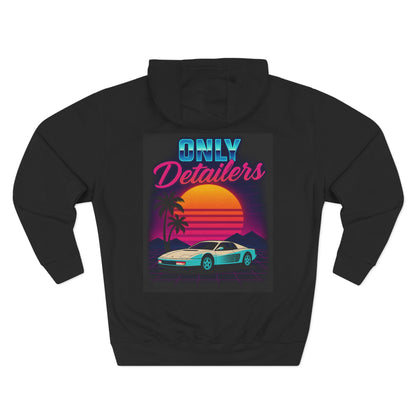 Only Detailers Retro Car Detailing T-Shirt | 80s Vaporwave Auto Detailer Gift for Car Enthusiasts & Clean Ride Lovers