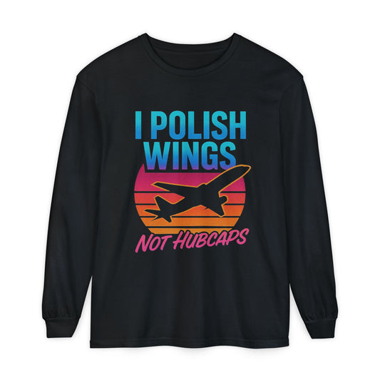 I Polish Wings Not Hubcaps Hoodie – Funny Airplane Detailing Aviation Pullover