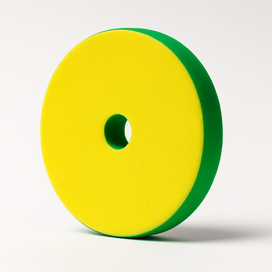 5.5" Green Foam Polishing Pad – Velcro Back | Pad King Paint Correction Pad