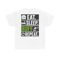 EAT. SLEEP. BUFF. REPEAT. | Funny Car Detailing T-Shirt for Auto Detailers & Car Lovers