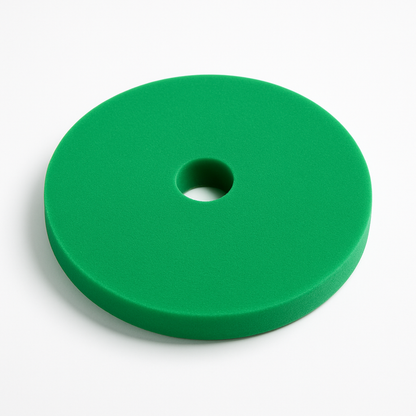6.5" Green Foam Polishing Pad – Velcro Back | Pad King Paint Correction Pad