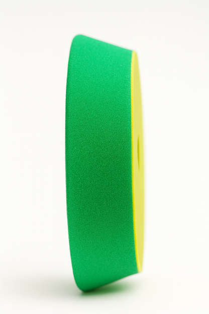 6.5" Green Foam Polishing Pad – Velcro Back | Pad King Paint Correction Pad
