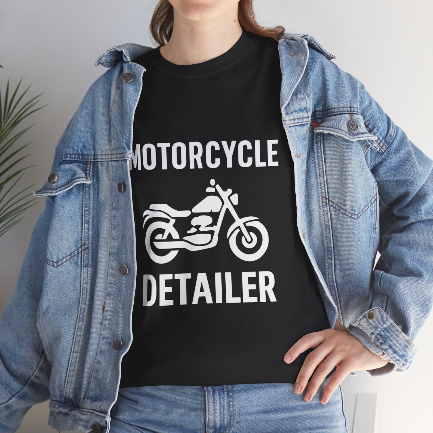 Motorcycle Detailer T-Shirt – Bike Cleaning & Polishing Crew Tee