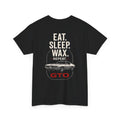 Eat Sleep Wax Repeat GTO Shirt – Funny Car Detailing Tee, Muscle Car Gift for Men, Auto Enthusiast Apparel