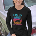 I Polish Wings Not Hubcaps Hoodie – Funny Airplane Detailing Aviation Pullover