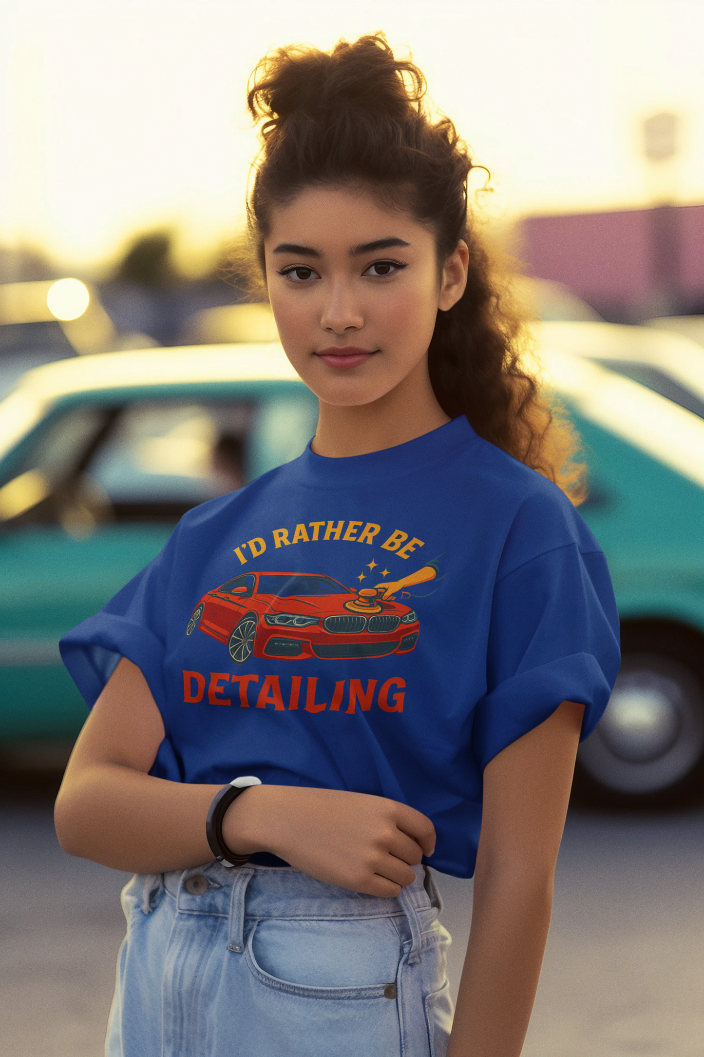 I’d Rather Be Detailing T-Shirt | Funny Car Detailing Shirt for Men & Women